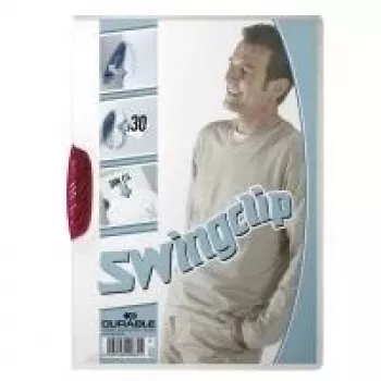 DURABLE SWINGCLIP 30 A4 caurspīdīga failu mape ar skavu (25 gab.) 226035