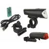 FISCHER velosipēda LED apgaismojuma komplekts 40/20/10 Lux, StVZO apstiprināts, melns (85346)