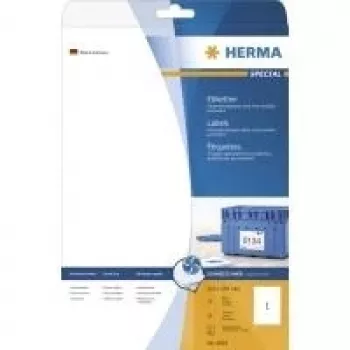 HERMA Special 4824 pastāvīgi lipīgas matētas pārklātas mapju muguriņu etiķetes, baltas, A4, 25 loksnes, 100 etiķetes
