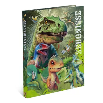 HERMA Dino World A4 gredzenu mapes, izturīgs kartons, 2 gredzenu mehānisms, 30 mm mugura, pilnībā apdrukāta, sertifikātiem un skolas dokumentiem 20160