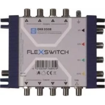 WISI FLEXSWITCH DXR0508 Multiswitch 5 ieejas 8 izejas, uztvērēja barots, pasīvs, kaskadējams