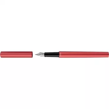 Pelikan Ineo Elements pildspalva ar tintes pildījumu, ugunīgi sarkana, metāla matēta anodēta, pulēts nerūsējošā tērauda uzgalis M, 1 gabals (300009909)