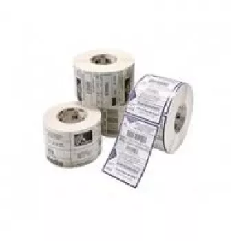 Zebra Z-Perform 1000T termiskās pārneses papīra etiķešu rullis - 101,6 x 101,6 mm, 127 mm ārējais diametrs, 25,4 mm serde, balts, pastāvīga līme, 662 etiķetes/rullī