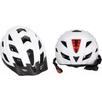 FISCHER Urban Plus Atlanta velosipēda ķivere S/M polikarbonāta apvalks ar EPS starpliku, LED aizmugurējais apgaismojums, kukaiņu tīkls, vizieris 720031