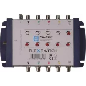 WISI FLEXSWITCH līnijas pastiprinātājs DXA0505 4xSAT/1xTERR multiswitch kaskādēm