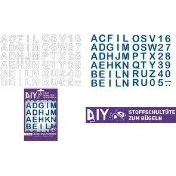 ROTH Gludekļa uzliekamie burti DIY auduma skolas konusam, balti, A-Z alfabēts, 150 x 210 mm lapa, 1 lapa 658116