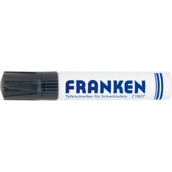 FRANKEN JumboMarker tāfeles marķieris, kaltveida uzgalis 4-12 mm, melns, uzpildāms, sausā tīrīšana, zema smarža, 1 gabals (Z1910 10)