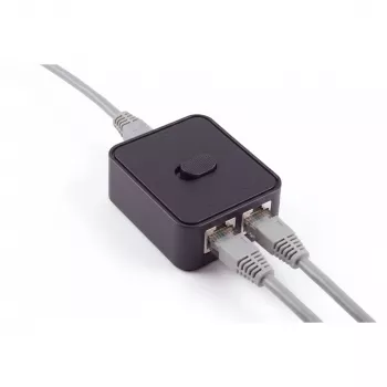 SHIVERPEAKS manuālais tīkla komutators, 3 portu, melns BS08-01100