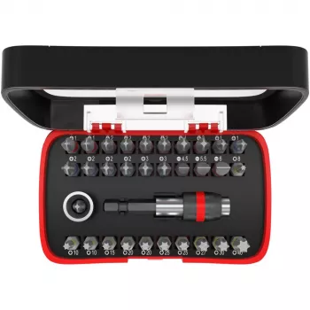 fischer 559121 32 daļu skrūvgriežu uzgaļu komplekts (Phillips, Pozidriv, slota, Torx Plus)