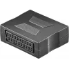 Wentronic Goobay SCART adapteris, SCART ligzda uz SCART ligzdu, 21 kontaktu, melns 50771