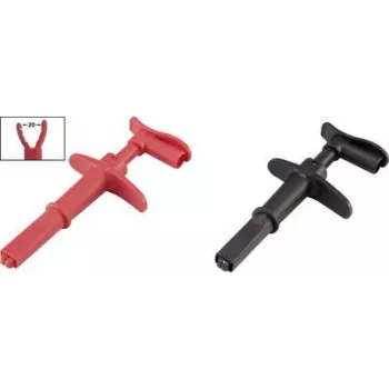 VOLTCRAFT krokodila spaile ar 4 mm kontaktdakšu CAT III 1000 V, CAT IV 600 V melna/sarkana MSK-116 (VC-8371750)