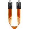Wentronic Goobay SAT loga caurlaides kabelis, īpaši plakans 0,3 mm, brūni melns, 0,3 m, F-female uz F-female 67244
