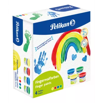 Pelikan pirkstu krāsas Basic Colours, 4 gab. komplekts, uz ūdens bāzes, dermatoloģiski pārbaudītas, viegli notīrāmas - 1 gabals (701570)