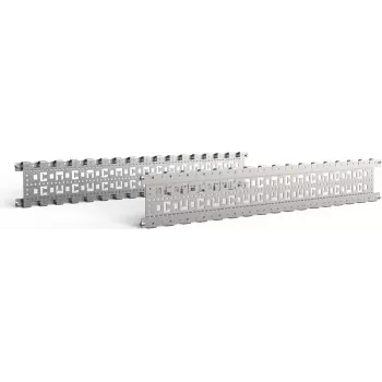 SCHROFF 23130084 19 inch stiprinājuma komplekts statīvam - tērauds, cinkots, 2 kronšteini, 4 skrūves M4x10, 4 uzgriežņi M4, 4 paplāksnes, 4 plastmasas paplāksnes