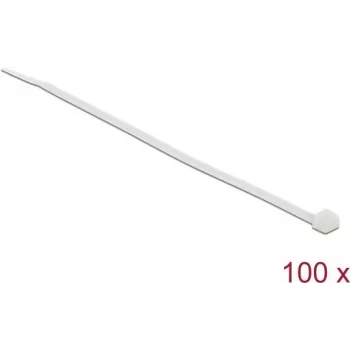 Delock Kabeļu saite caurspīdīga L 200 x W 3,6 mm 100 gabali (18606)