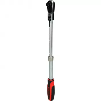 KS Tools 3/8 inch SlimPOWER teleskopiskā ratra atslēga ar pagriežamu galvu, 72 zobi, ātrās atbrīvošanas, 280-430 mm 914.3820