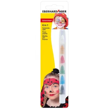FABER-CASTELL EBERHARD FABER 6 vienā grima zīmulis, 6 krāsas vienā zīmulī, augsta krāsas klājība, smalkiem kontūriem un lielām virsmām (579030)