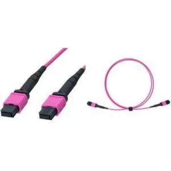 LogiLink FM7LC05 MPO savienojuma kabelis, 12 šķiedras, daudzmodu OM4 50/125 µm, MPO/PC B/B, B tips, 5 m
