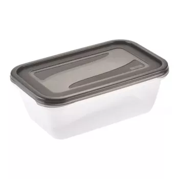 keeeper fredo fresh Pārtikas uzglabāšanas trauku komplekts, 2 x 3,3 L, Taisnstūrveida, Caurspīdīgi ar pelēkiem vākiem 3068082700000