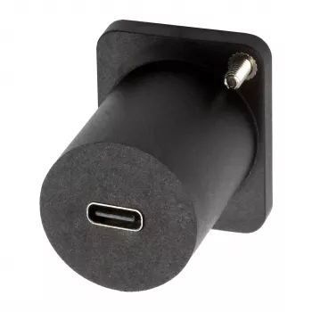 EXSYS D-Type USB-C savienotājs (māte–māte), USB 3.2 Gen 1, panelī montējams, melns (EX-49158)