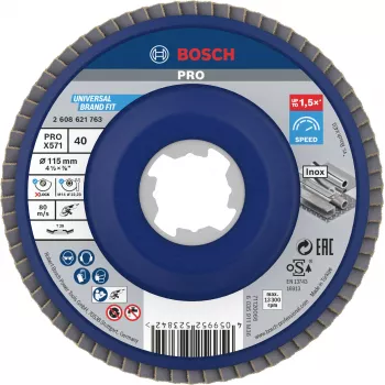 Bosch X-LOCK slīpēšanas diski 115 mm G 60 metālam, leņķveida, X571 Best for Metal 2608621763