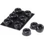 3M SJ 5009 MPBB pašlīmējošas apaļas amortizācijas kājiņas, melnas, 22,3 mm diametrs x 10,1 mm augstums, 6 gabali