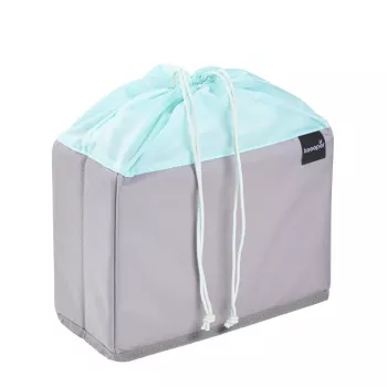 keeeper nea augļu un dārzeņu uzglabāšanas maiss, 9 litri, pelēks/akvamarīns, ar aukliņu, salokāms, pārtikas drošs, 1 gabals 1229562400000