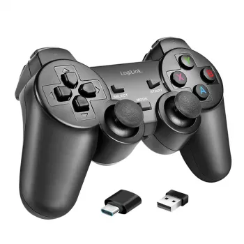 LogiLink AA0187 bezvadu spēļu kontrolieris 2,4 GHz melns 8 m darbības rādiuss PC Android PS3