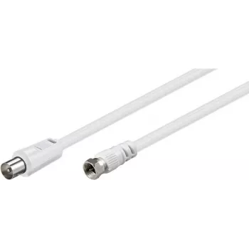 Wentronic Goobay SAT/Antenas savienojuma kabelis, balts, 2,5 m - F-kontaktdakša uz IEC/koaksiālo kontaktdakšu (11727)