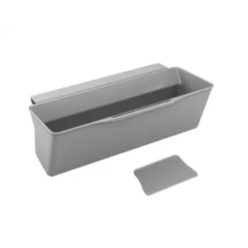 Metaltex Cleantex virtuves atkritumu savākšanas paplāte, pelēka plastmasa, 3L, piekarināma virs skapja durvīm, bez instrumentiem 297526000