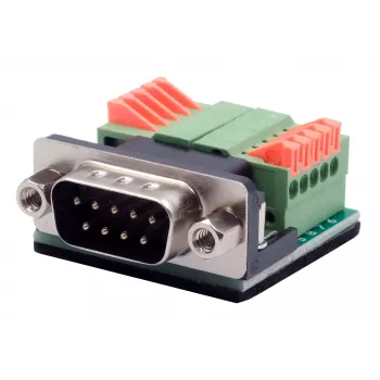 EXSYS EX-49000 Seriālais adaptera kabelis D-SUB 9 kontaktu tēviņš uz 10 kontaktu skrūvju spaili, 30 cm