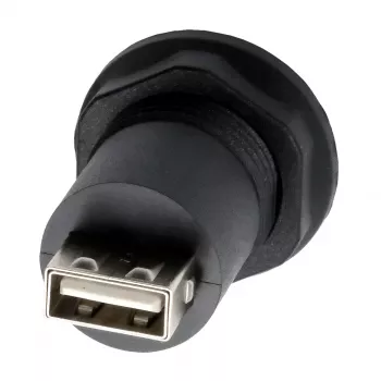 EXSYS EX-49213 Paneļa stiprinājuma adapteris USB-B sievišķais uz USB-A sievišķais, USB 2.0, metāla rāmis