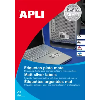 AGIPA laikapstākļiem izturīgas poliestera plēves etiķetes 105 x 148 mm baltas (1 lapa) 1227