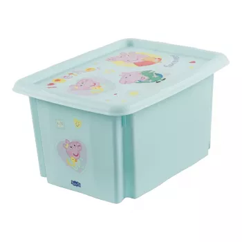 keeeper Uzglabāšanas kaste karolina Peppa Pig, 15 litru sakraujama/ligzdojama kaste ar vāku, PP, akvamarīna, 1 gabals 1223662433600