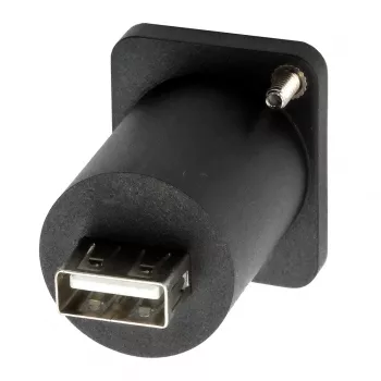EXSYS EX-49157 D-tipa USB 2.0 panelī montējams adapteris, USB-B sievišķais uz USB-A sievišķais