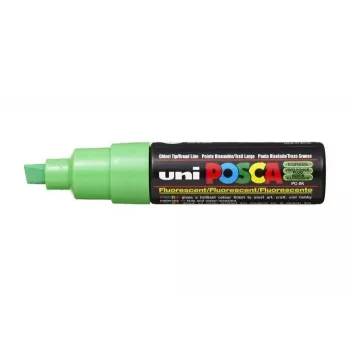 POSCA PC-8K pigmenta marķieris neona zaļš kaltveida uzgalis 8,0 mm PC8K V FLUO