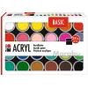 Marabu akrila krāsu komplekts BASIC, 24 x 18 ml, augsta pigmentācija, ļoti augsta gaismas noturība 1210000000215