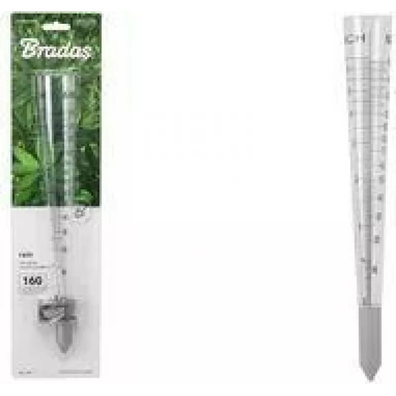 BRADAS WL-M17 WHITE LINE lietus mērītājs, plastmasas, līdz 160 mm/m², konusveida pamatne, 1 gab.
