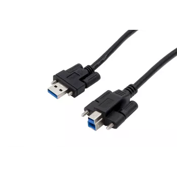 EXSYS EX-K1572V USB 3.0 kabelis, 2 m, Type A male uz Type B male, melns