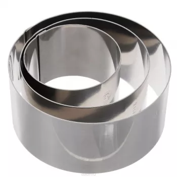 Metaltex apaļi nerūsējošā tērauda gatavošanas gredzeni, 3 gab., sudraba, 45 mm augstums 204536010