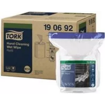 TORK 190692 Premium roku tīrīšanas salvetes, 58 gab., 300 x 270 mm, bez šķīdinātājiem, pH neitrālas, ar alveju un glicerīnu, atkārtoti aizverams trauks
