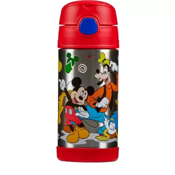 THERMOS FUNTAINER pudele ar salmiņu, Disney Minnie Mouse, 0,35 L, nerūsējošais tērauds, rozā 4113.412.035