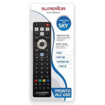 SUPERIOR ELECTRONICS aizvietojošais tālvadības pults SUPTRB027 priekš Sky - melna