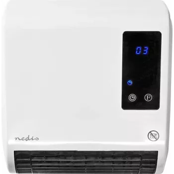 Nedis HTBA20WT keramiskais ventilatora sildītājs 1500 W balts/pelēks telpām līdz 20 m²