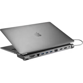 XTREMEMAC XWH-CDH-13 12 portu USB-C dokstacija Space Gray