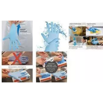 HYGOSTAR Nitrila cimds Rapid-On, izmērs L, zils, bez pulvera, 1 gabals 270316