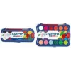 GIOTTO necaurspīdīgo akvareļu krāsu komplekts, 12 krāsas, 30 mm krāsas, augsta necaurspīdība, plastmasas maciņš, iekļauta otiņa (F351200)