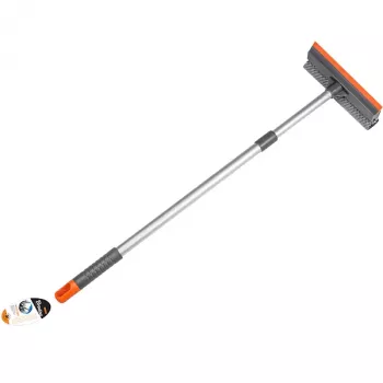 Bradas ES2110 Teleskopiskais auto logu tīrītājs ar sūkli un gumijas skrāpi, 600-950 mm, 200 mm sūkļa platums