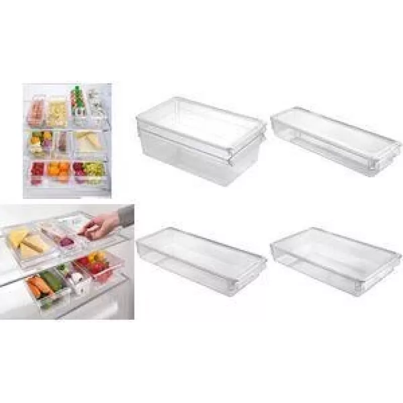 Metaltex Frigo-System Organizators, Mazs, ar vāku, caurspīdīgs, polistirols PS, 1 gab. (235412000)