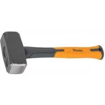 Bradas DIY-HF5100 āmurs ar 1000 g galvu, antracīta/oranžs, 280 mm stiklašķiedras rokturis ar neslīdošu TPR satvērēju, 1 gabals
